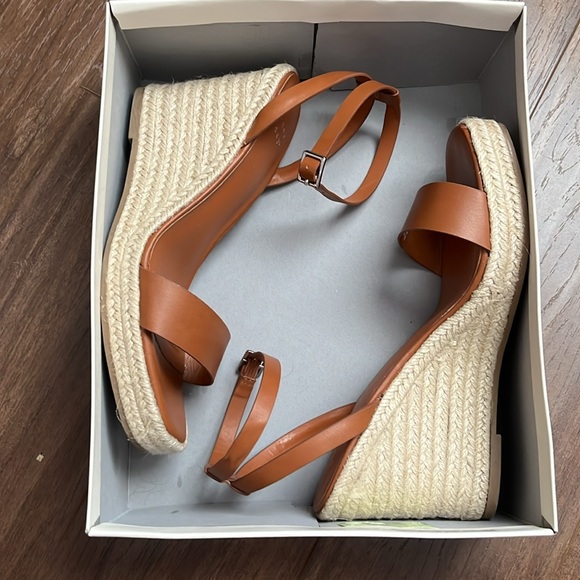 a new day | Tina Wedges Cognac and Jute Size 8.5 - Picture 9 of 9